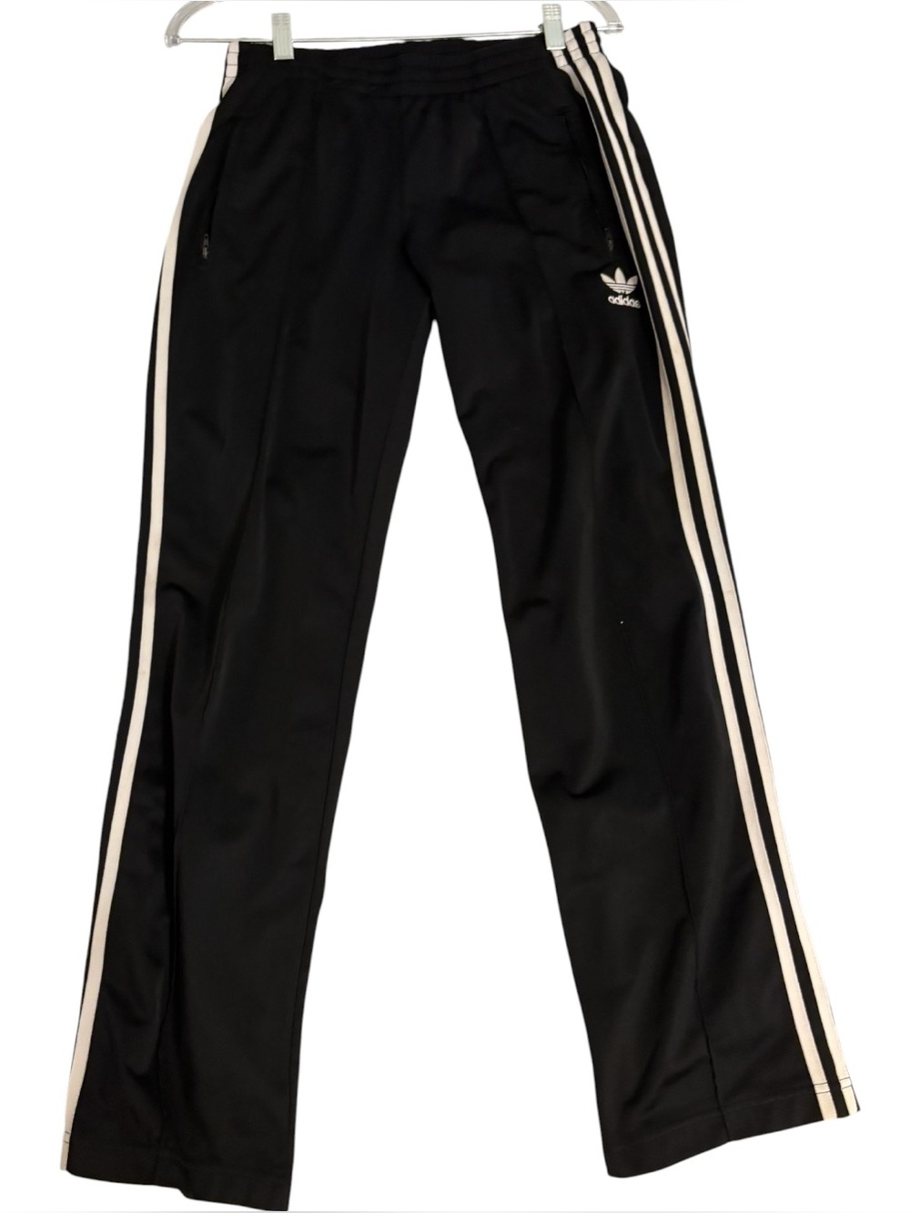 Adidas Originals 3 Stripe Track Pants Black White Small Retro Y2K